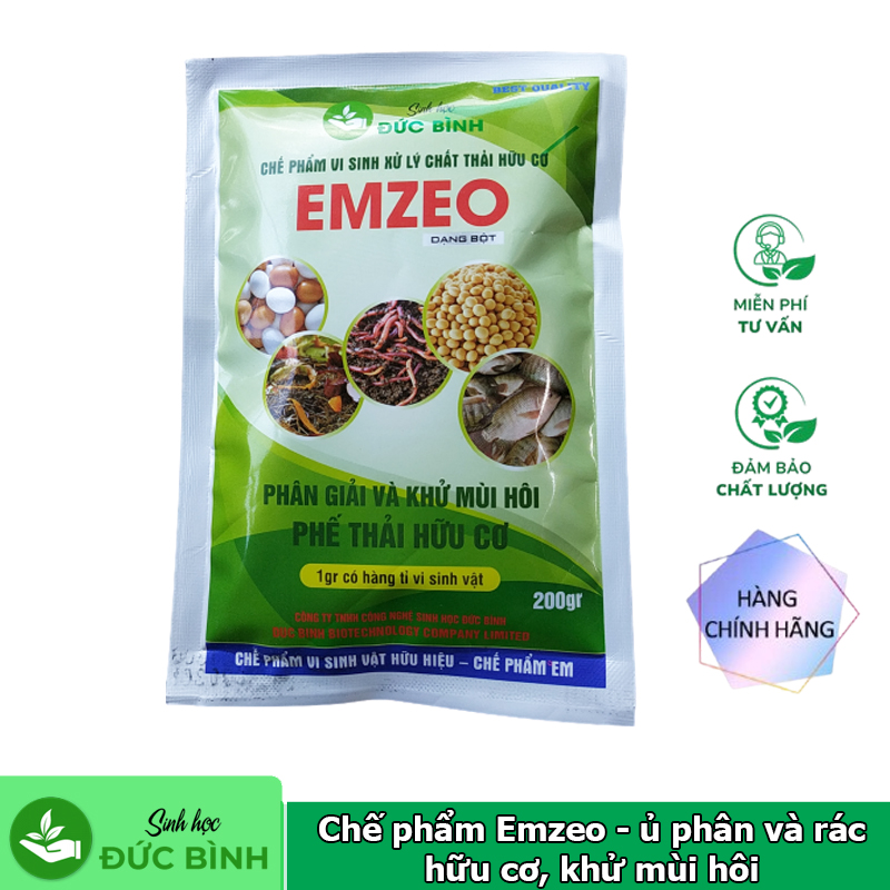 Chế phẩm Emzeo - ủ phân và rác hữu cơ, khử mùi hôi