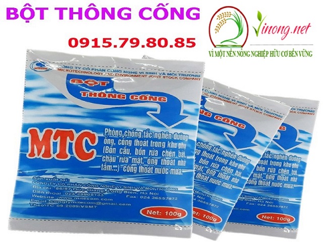 Dùng bột thông cống là phương pháp rất phổ biến.