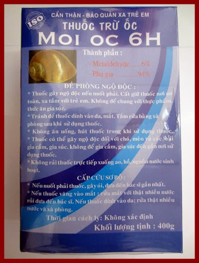 MOI OC 6H là thuốc đặc trị các loài ốc gây hại mùa màng
