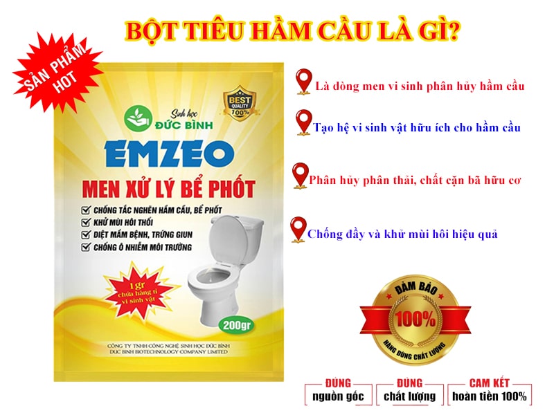 4. Men xử lý bể phốt EMZEO Đức Bình có gì nổi bật?
