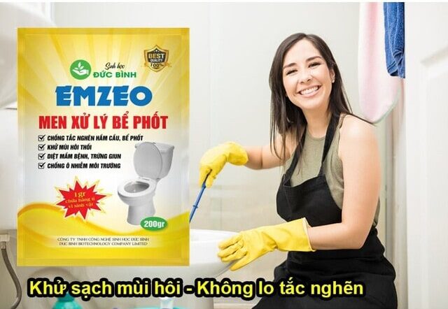 Men hầm cầu chống đầy bể phốt, thông tắc cực nhanh - EMZEO Đức Bình