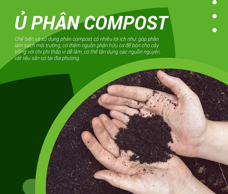 Phân compost có chứa nhiều chất dinh dưỡng cần thiết cho cây trồng, giúp cải thiện độ tơi xốp của đất Phân compost có chứa nhiều chất dinh dưỡng cần thiết cho cây trồng, giúp cải thiện độ tơi xốp của đất